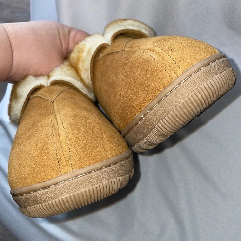 Guide Gear Suede Leather Australian Wool Men’s Roll Bootie Tan size 11